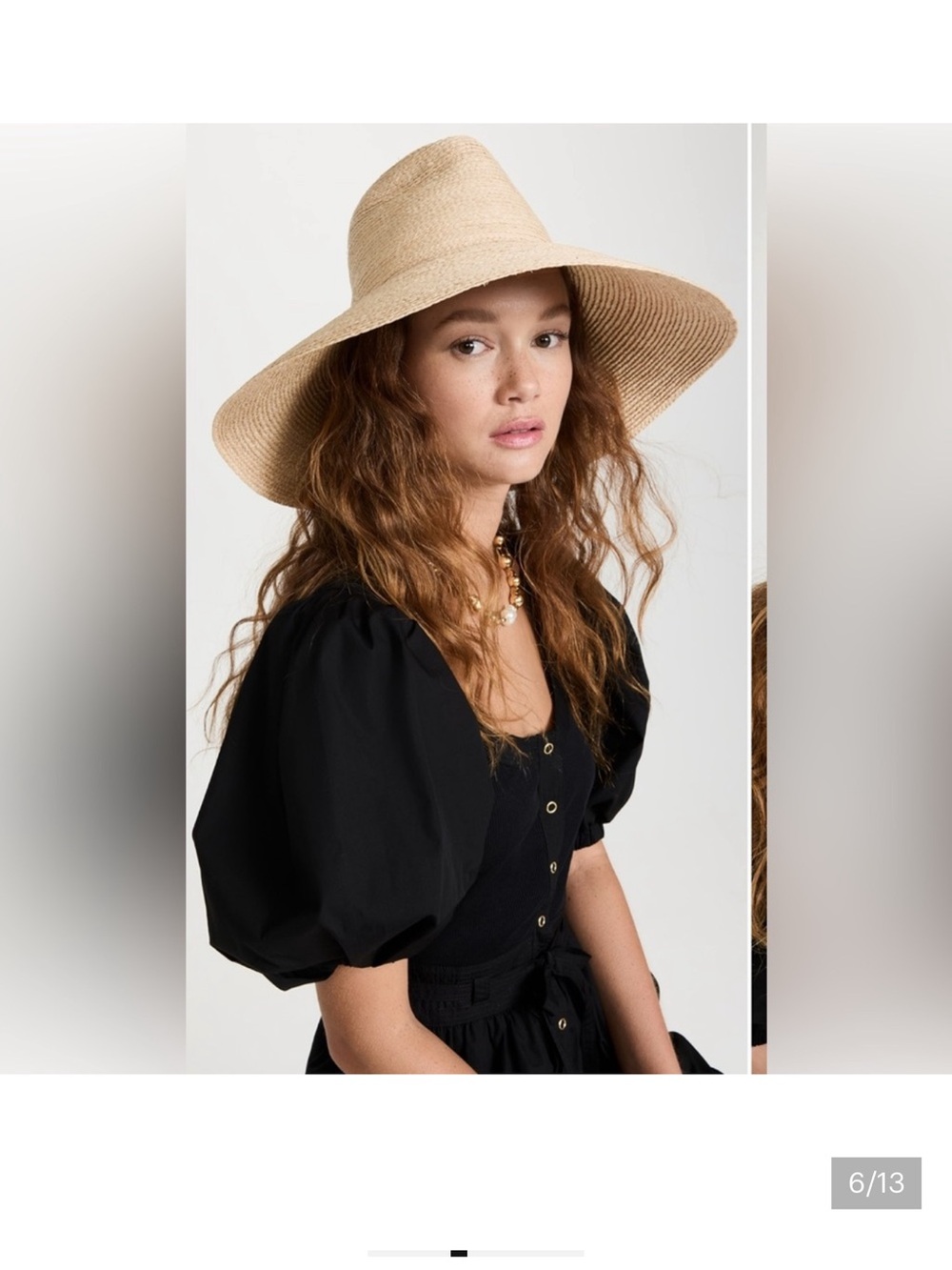 Janessa Leone Tinsley Wide Brimmed Beach Sun Festival Hat - Picture 3 of 5